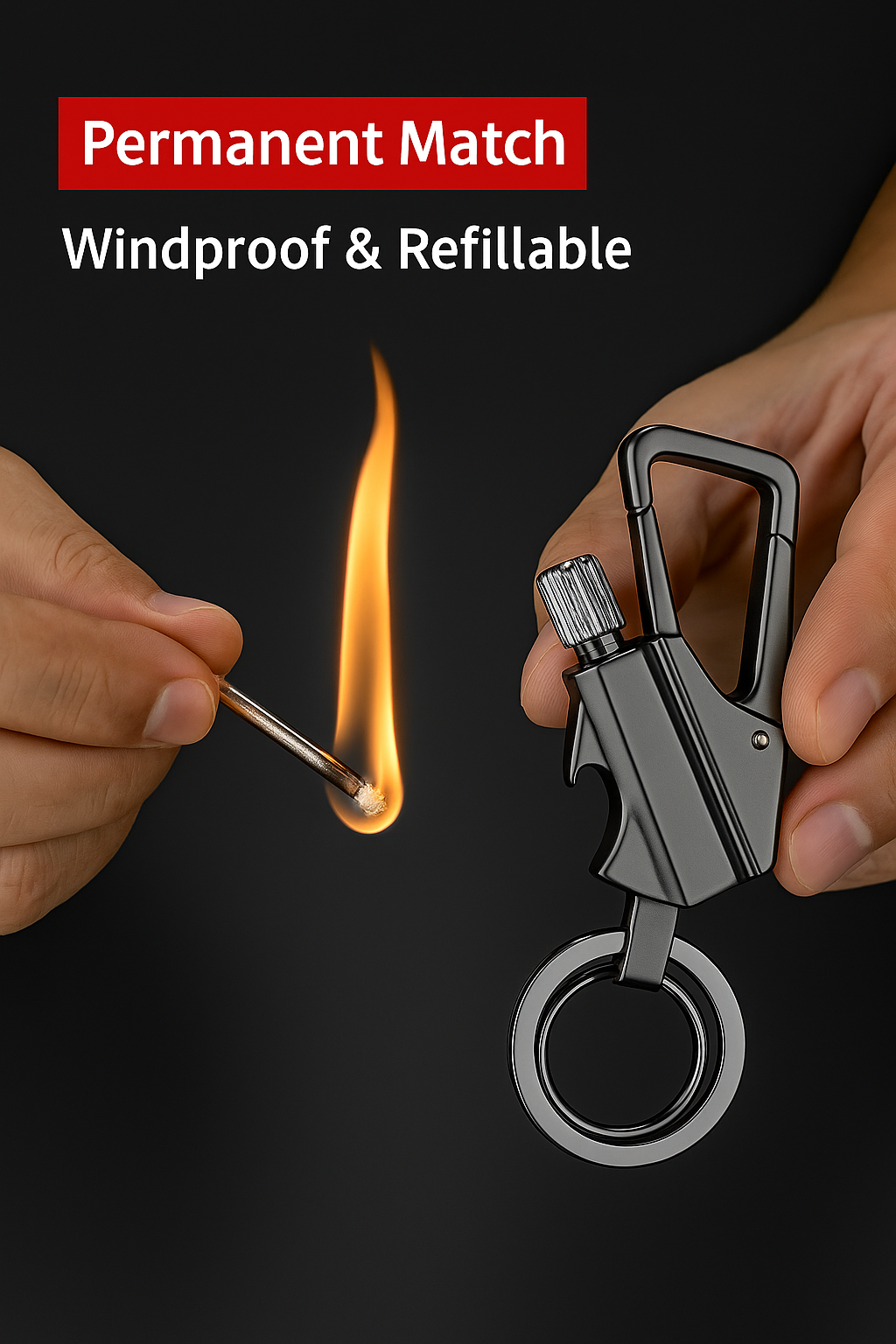 Multifunctional Keychain Kerosene Lighter Beer Bottle Opener Outdoor Portable Igniter Smoking Accessories Gadgets for Men